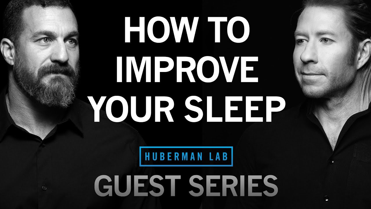 YouTube post by @hubermanlab for InsideTracker. Caption reads: Dr. Matt Walker: Protocols to Improve Your Sleep |....