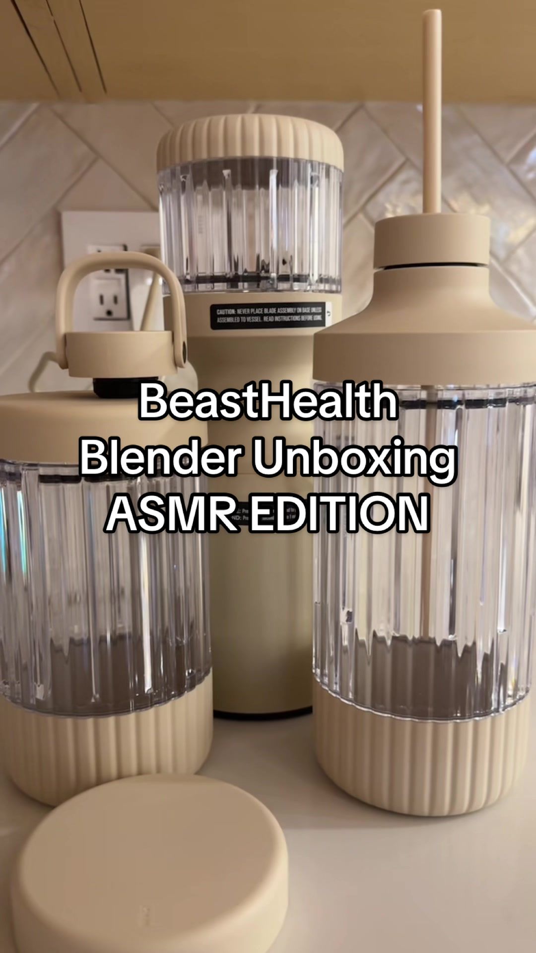 TikTok post by @marmar_world for Beast Health. Caption reads: ASMR Beast Health Blender Edition @Beast Health .....
