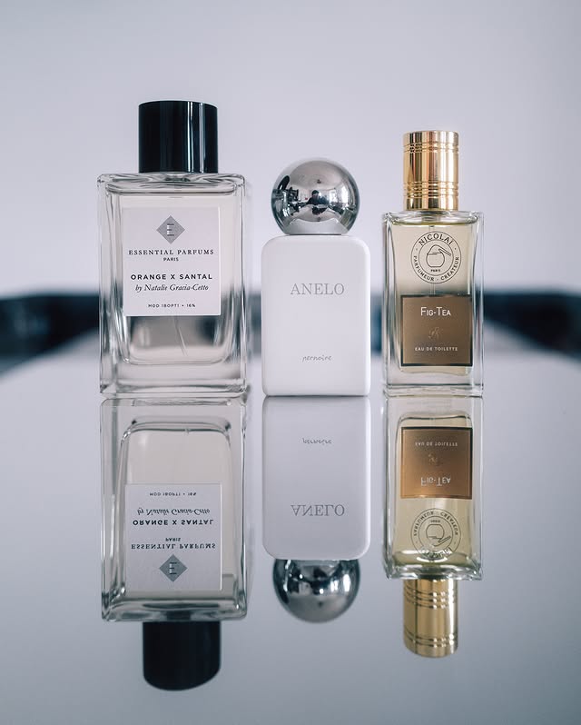 Instagram post by @berlinscents for pernoire. Caption reads: [...] Santal by @essential.parfums Anelo by....