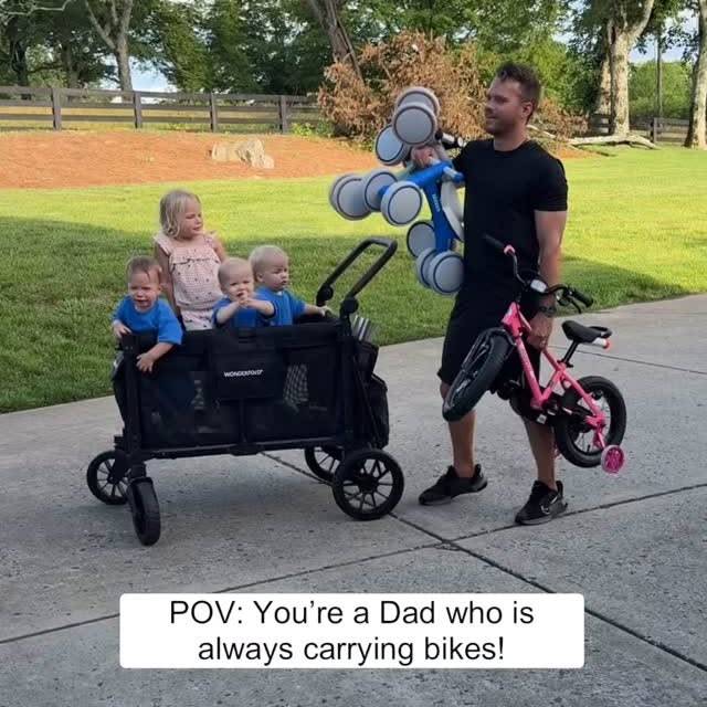 Instagram post by @jordanflom for RYOBI Tools. Caption reads: [...] #triplets #DIY #dad #mom @ryobitoolsusa.