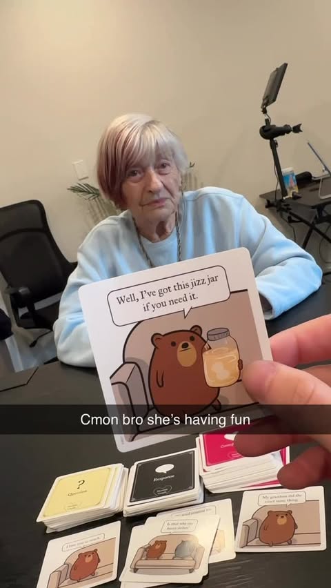 Instagram post by @cerspence for Exploding Kittens. Caption reads: Please be gentle with her bro • Amazon link in bio....