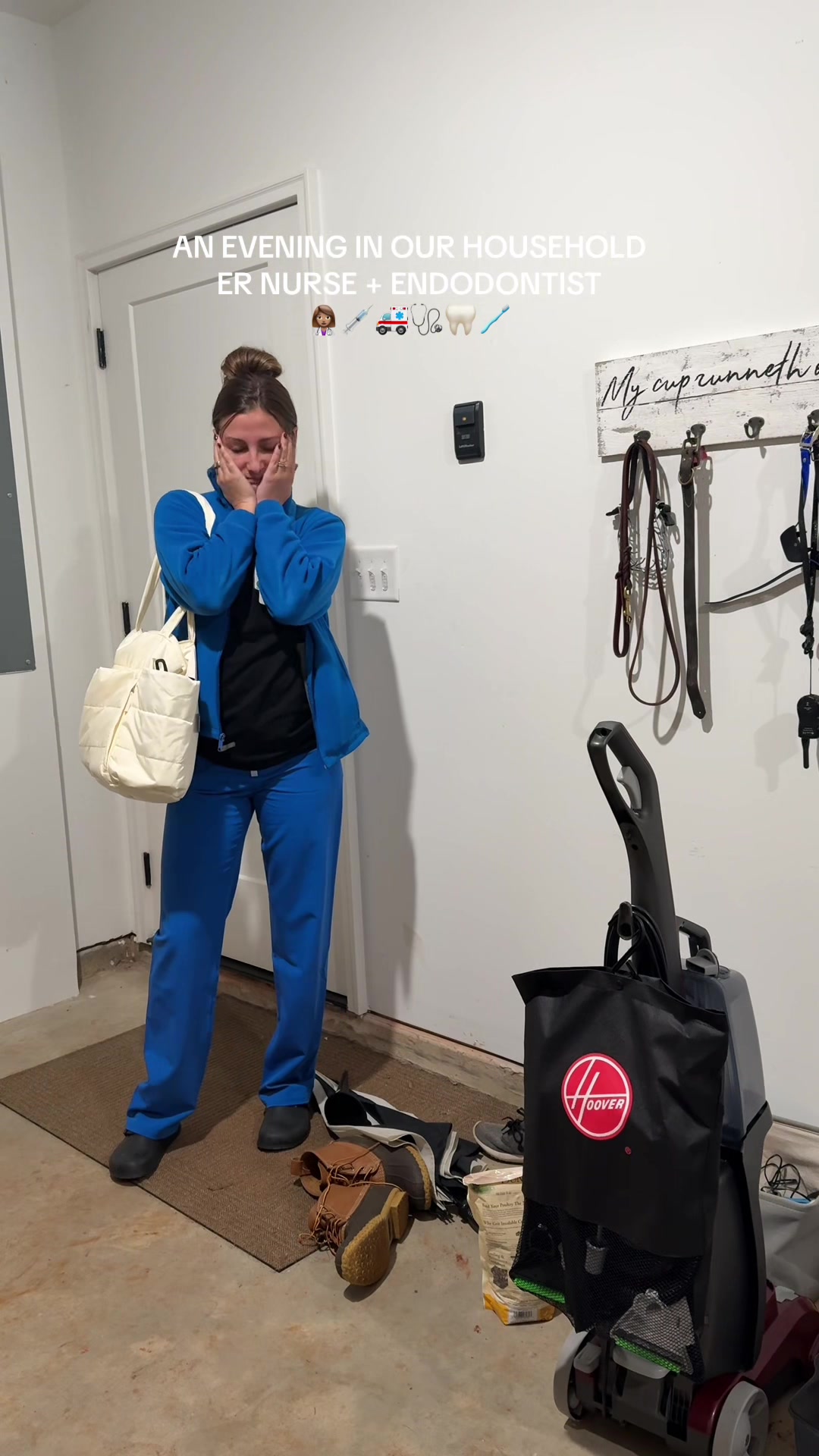 TikTok post by @_lifeofkyleigh for Goodles. Caption reads: [...] #dentist #endodontist @wearfigs @GOODLES....