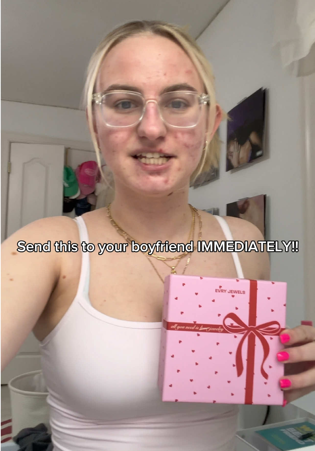TikTok post by @pipercrawford6 for EVRY JEWELS. Caption reads: @EvryJewels Use code PIPER47 for $ off [...].