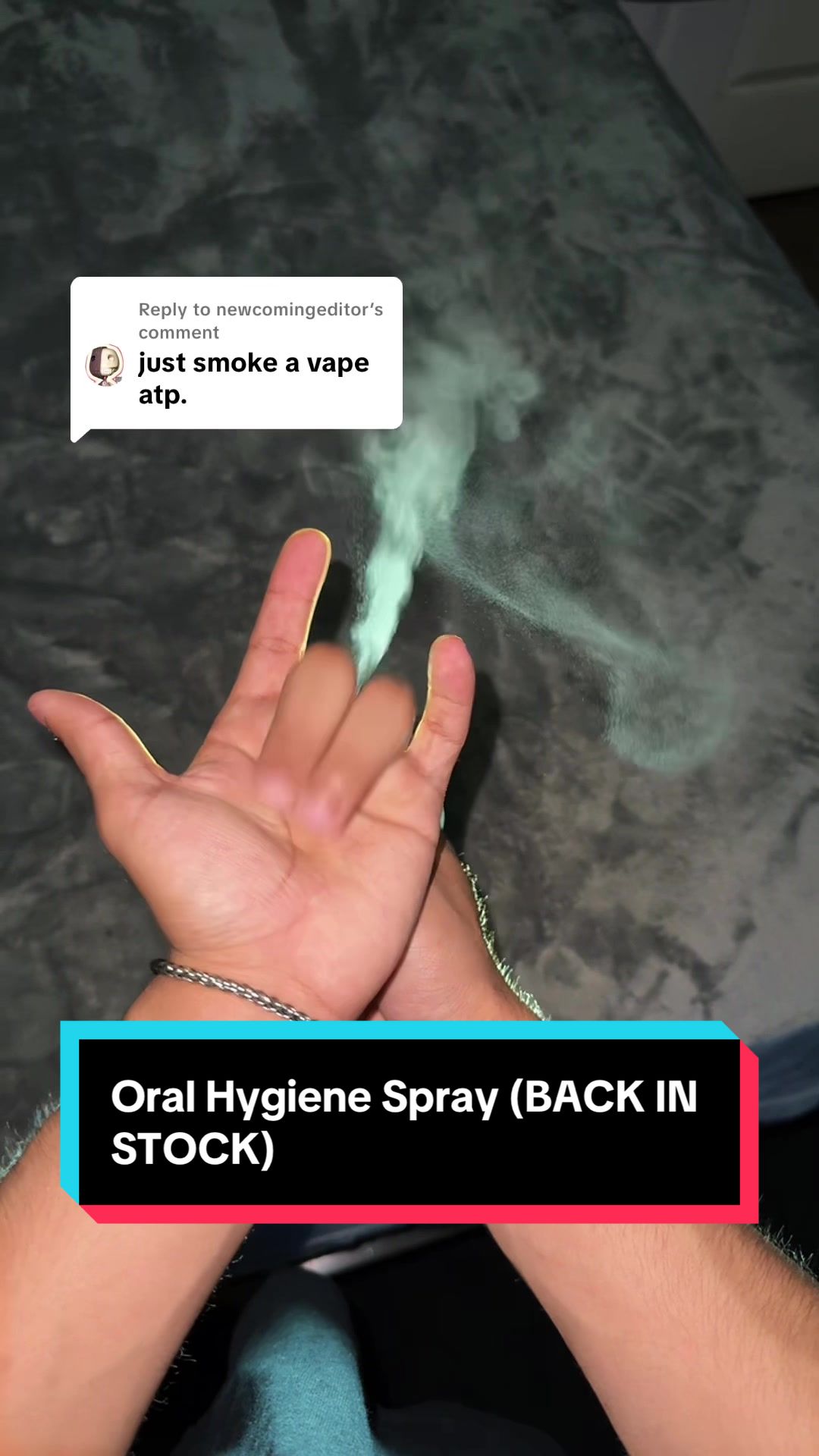 TikTok post by @solo_findz for Zdeer. Caption reads: [...] #oralcaretips #oralhygiene #oralspray #zdeer....