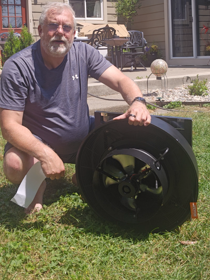 TikTok post by @michaelcrouse1 for VEVOR US. Caption reads: Keep your home cooler, more energy efficient, and....