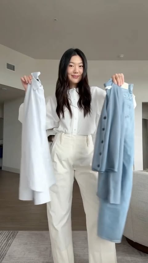 Instagram post by @eileenk.hyun for Nordstrom Rack. Caption reads: [...] with elevated closet staples from....