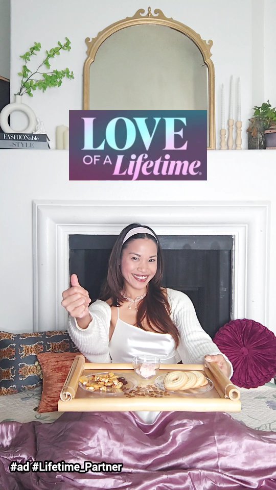 Instagram post by @lakatwoman.og for Lifetime. Caption reads: #ad If you saw my movie-night setup yesterday…....