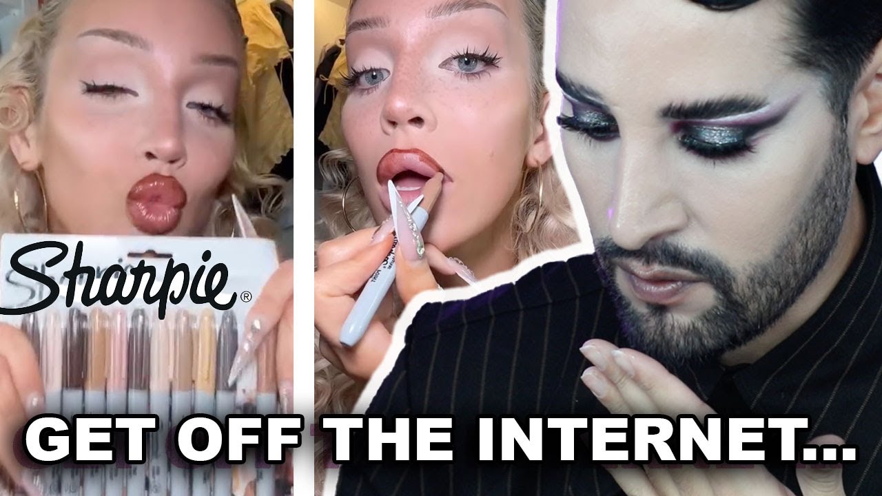 YouTube post by @RobertWelsh for OLIVE YOUNG. Caption reads: Don't take this advice!! | PRO MUA reacts to....