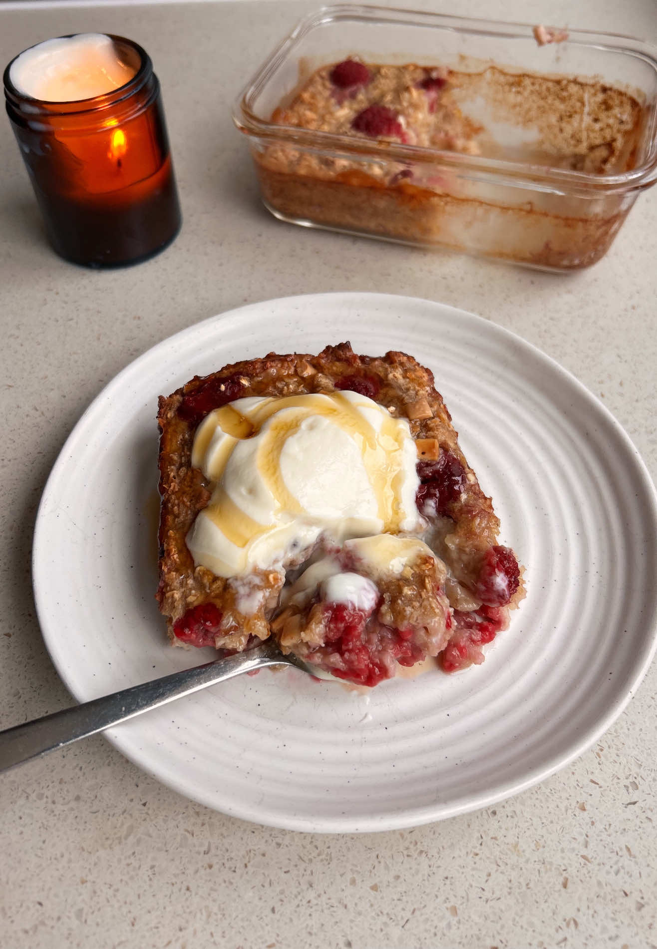 TikTok post by @georginaburgess_ for COSORI. Caption reads: Baked Oats 2 Ways using my @COSORI Kitchen Turbo....