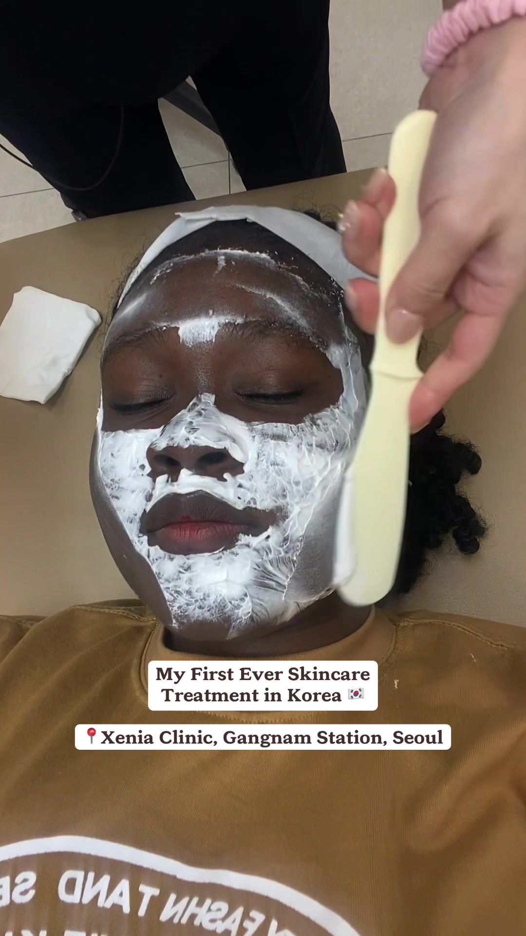 TikTok post by @kdramaswithitunnu for Xenia Clinic. Caption reads: The way I’ve been admiring how smooth and soft my....