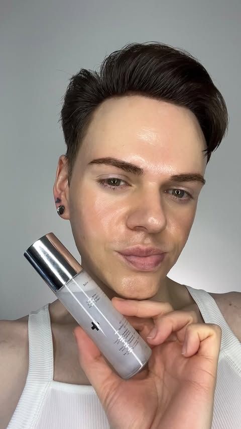 Instagram post by @joshwastjames for GLOW. Caption reads: The new glow EGF Serum Mist is designed to do much....