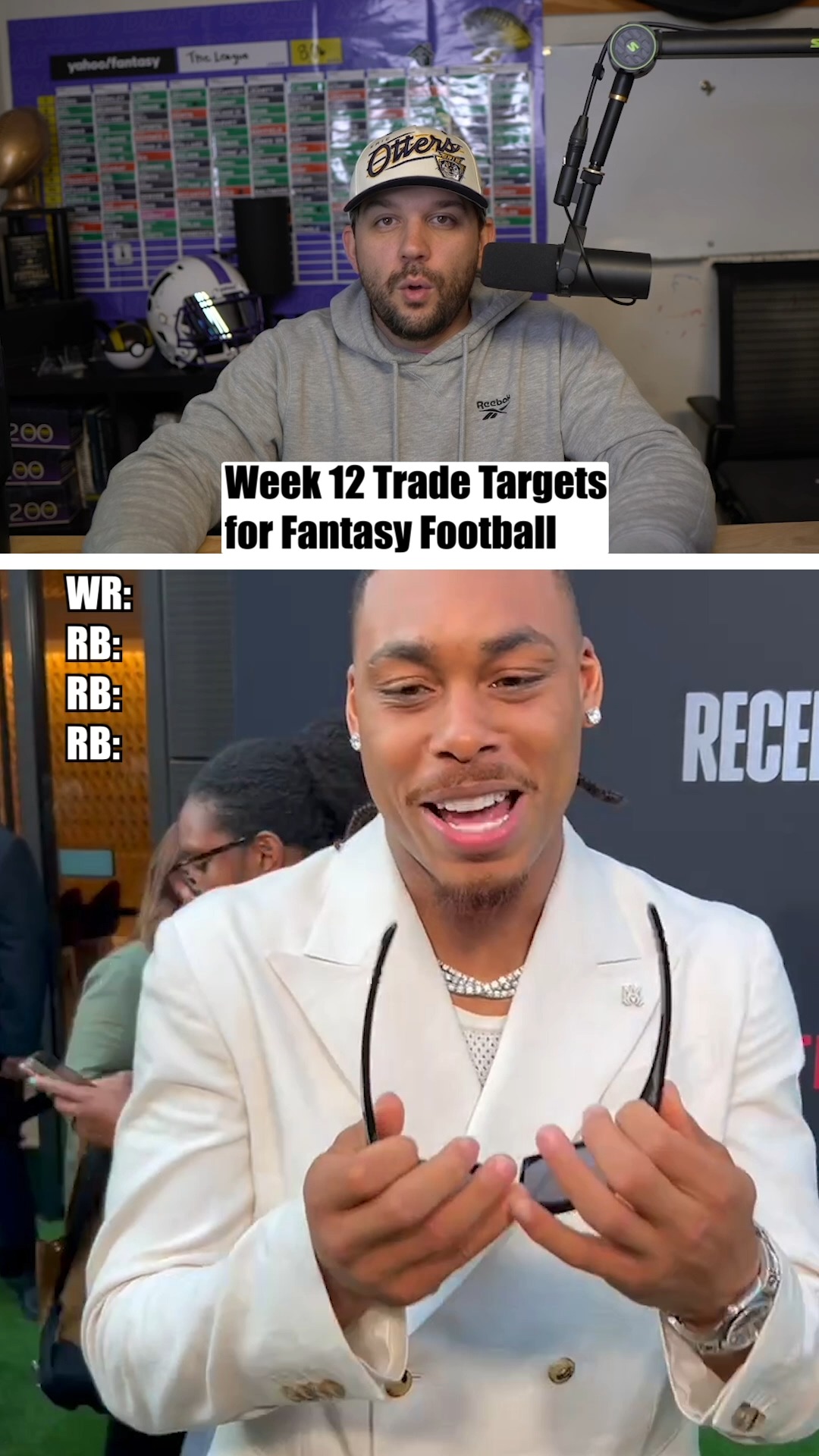 Instagram post by @tylerhelf for Yahoo. Caption reads: The BEST players to trade for as we approach the....