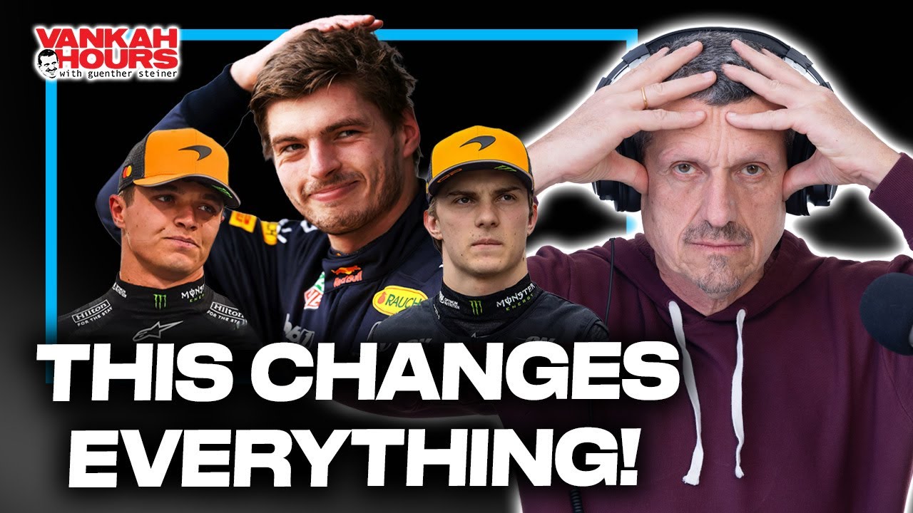 YouTube post by @TheRedFlagsPod for Neuro. Caption reads: Guenther Steiner's 2025 Las Vegas GP Review! |....