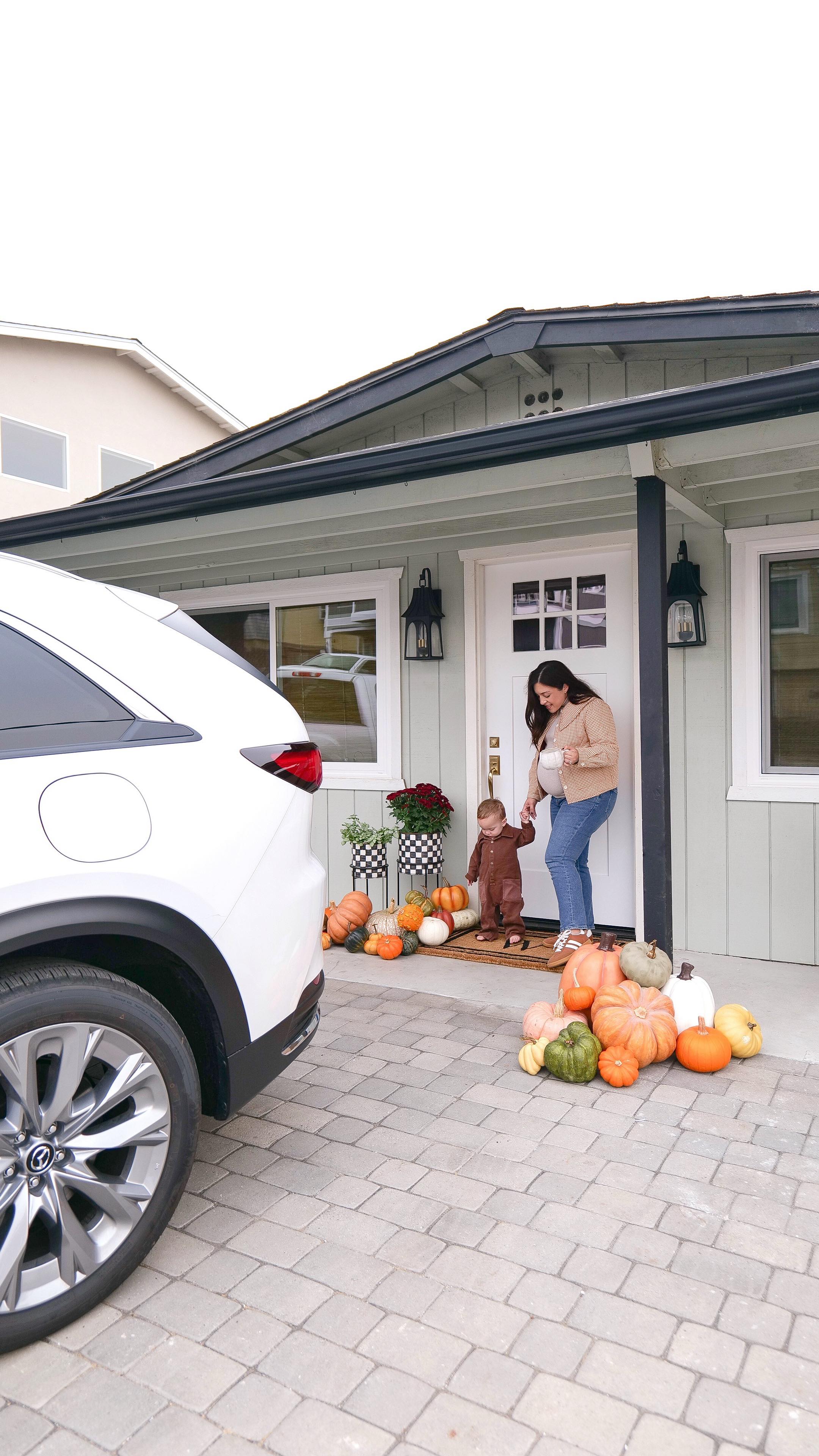 Instagram post by @amandawarren__ for Mazda USA. Caption reads: Soaking up the last bits of fall before the....