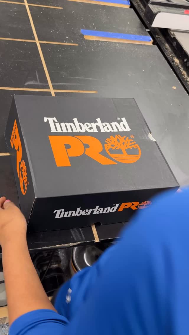 Instagram post by @513woodworks for Timberland PRO. Caption reads: Safety, comfort, support, and style. All in one....