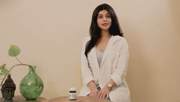 Instagram post by @yesharughani for HealthKart. Caption reads: Every day is a good hair day, with HK vitals....