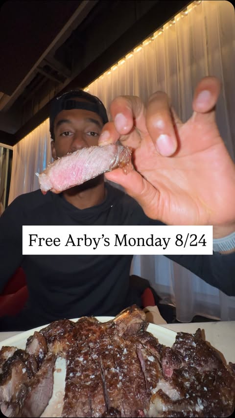 Instagram post by @mattjames919 for Arby's. Caption reads: [...] to break my pasta & gelato streak 👀 .....