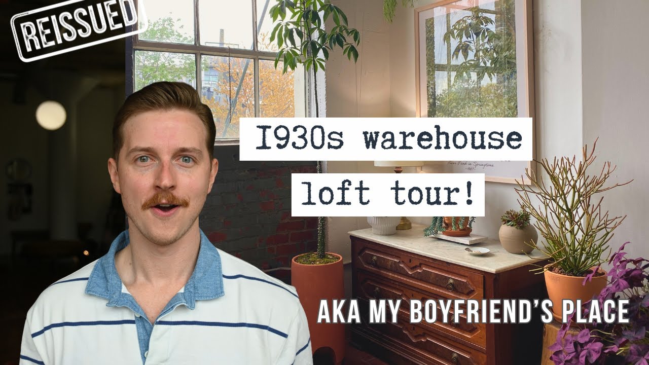 YouTube post by @REISSUED for Revival Rugs. Caption reads: Inside My Boyfriend's Dream Loft Apartment Tour....