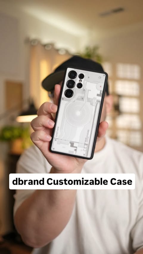 Instagram post by @imparkerburton for Dbrand. Caption reads: dbrand actually sent me some Android stuff this....