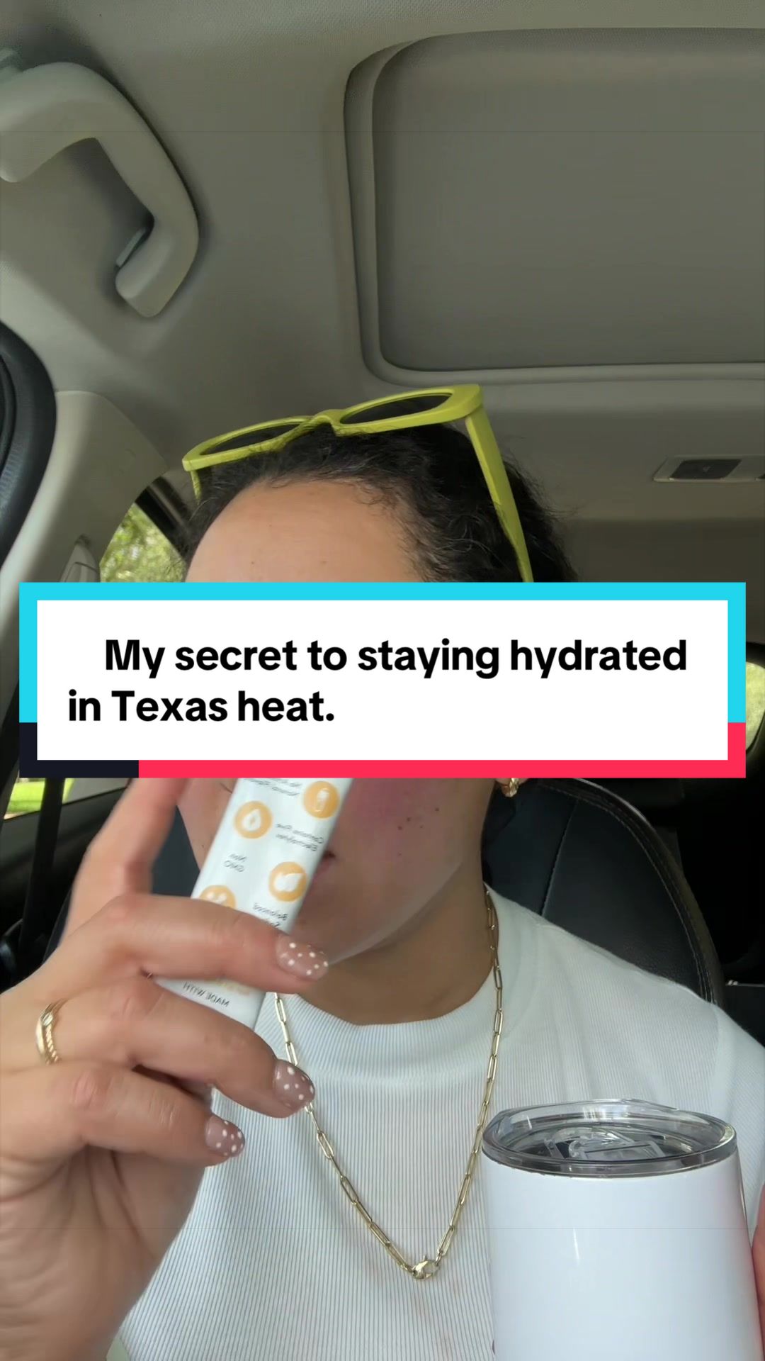 TikTok post by an influencer for Just Ingredients. Caption reads: [...] #electrolytes #justingredients #hydration....