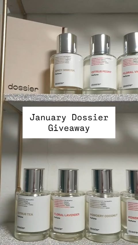 Instagram post by @akasharach for Dossier. Caption reads: [...] luxury-inspired perfume from....