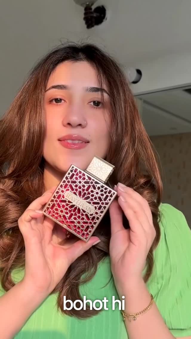 Instagram post by @farwashahiid for Rayhaan Perfumes. Caption reads: Some scents don’t need an introduction — they just....