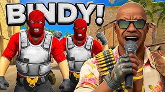 YouTube post by @vollite for STS. Caption reads: I TROLLED PLAYERS BY PRETENDING MY BINDS IN CS2!.