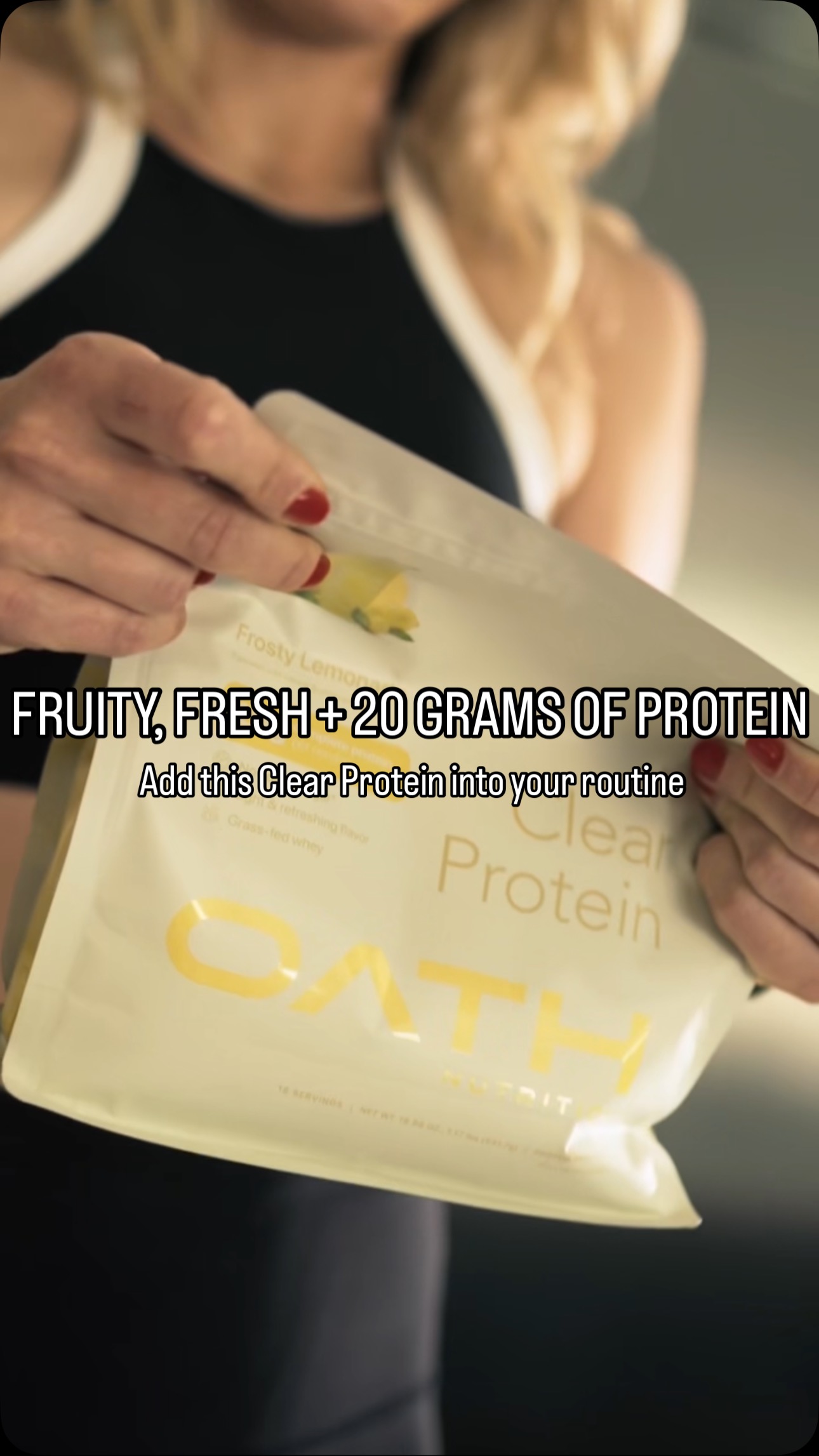 Instagram post by @laceyufit for Oath Nutrition. Caption reads: [...] quick and easy to keep me moving.....