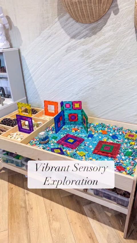 Instagram post by @create_make_and_play for Connetix Tiles. Caption reads: [...] using the Bright Portal Pack from....