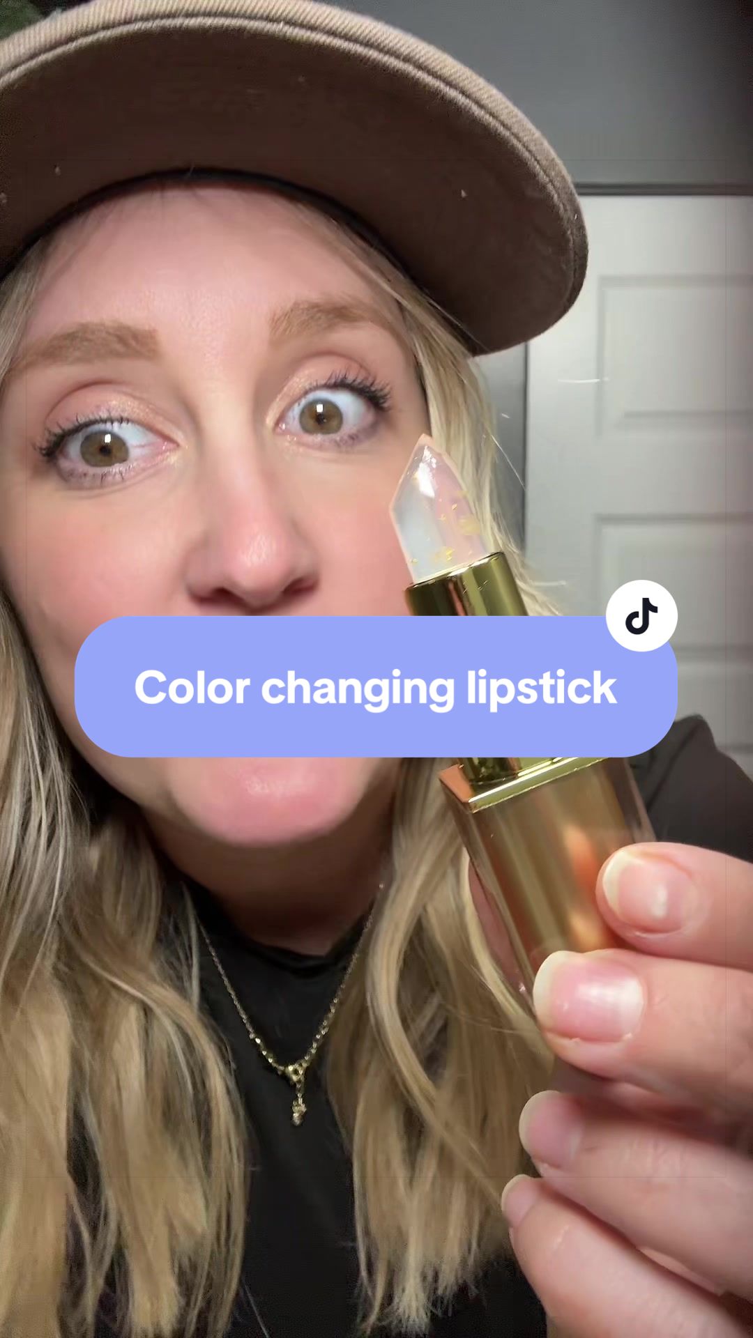 TikTok post by @marladaye for Bymolia Beauty. Caption reads: [...] long lasting, transferproof lip @Bymolia....