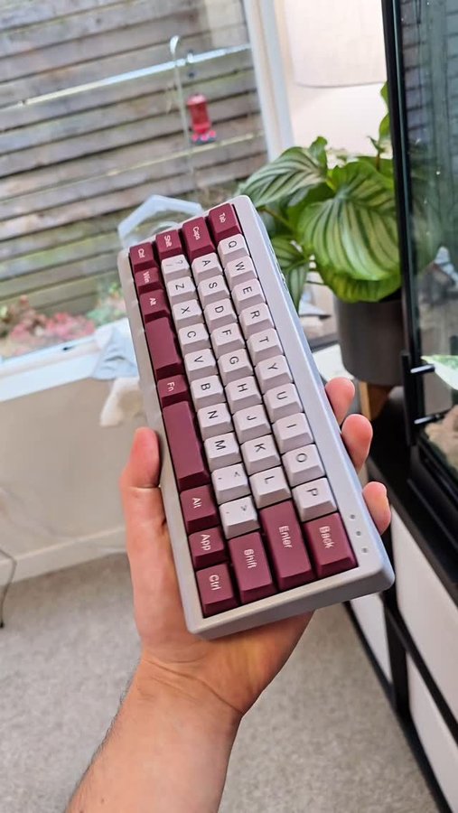 Instagram post by @hipyotech for Royal Kludge. Caption reads: Would you use the small keyboard!? 😳 sponsored by....