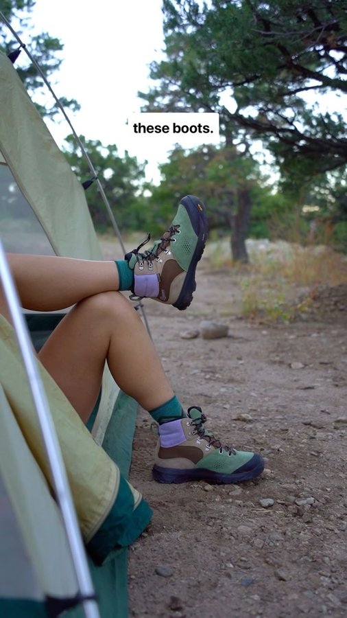 Instagram post by @wherewewentnext for Danner. Caption reads: My honest review of the new Danner Inquire Mid....