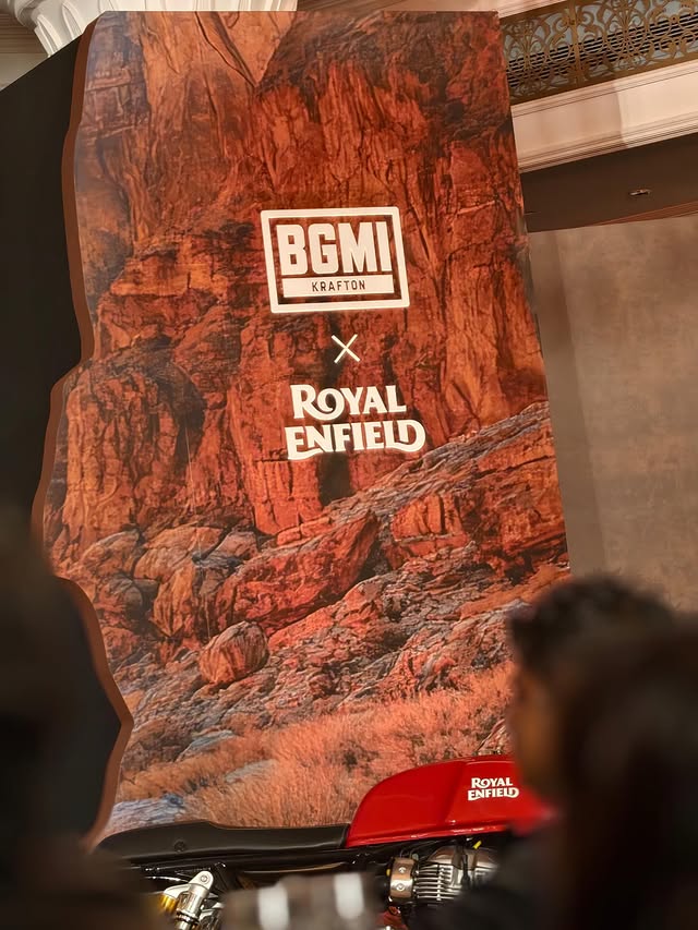 Instagram post by @pietech_31 for Royal Enfield. Caption reads: BGMI X Royal Enfield🔥 

BGMI just got....