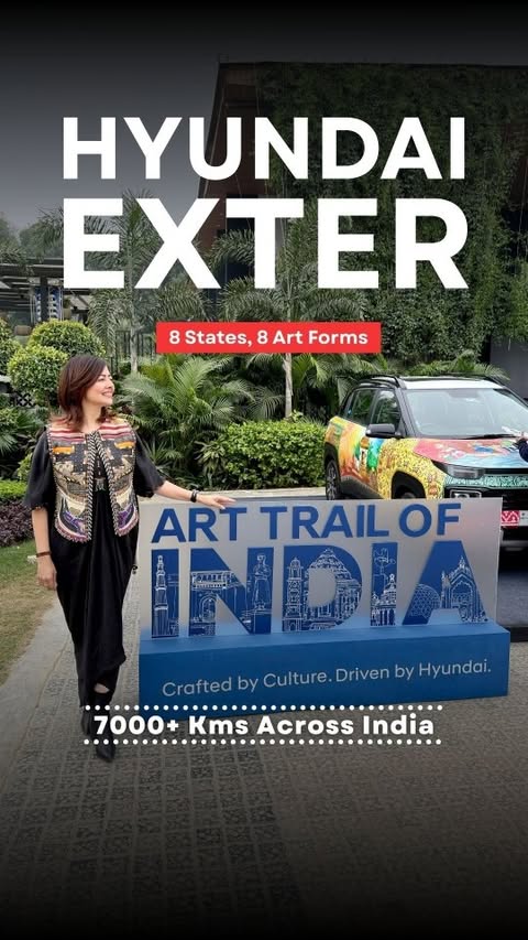 Instagram post by an influencer for Hyundai India. Caption reads: [...] #GarimaAvtar @hyundaiindia.