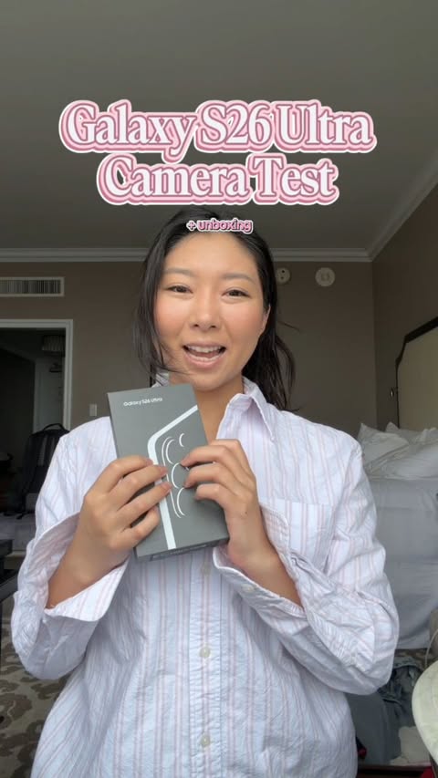 Instagram post by @peachietech for Dbrand. Caption reads: [...] filmed on the s26 ultra thank you @dbrand....