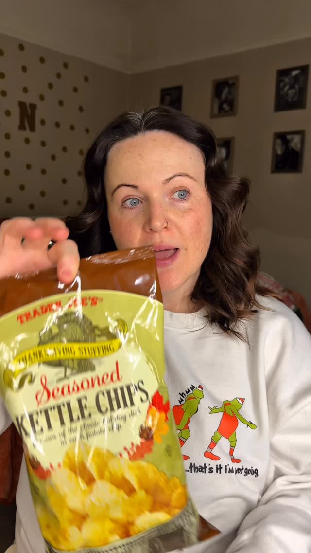 Instagram post by @nicoleleeanne6 for Trader Joe's. Caption reads: I wasn’t sure about this one Joe…#traderjoes....