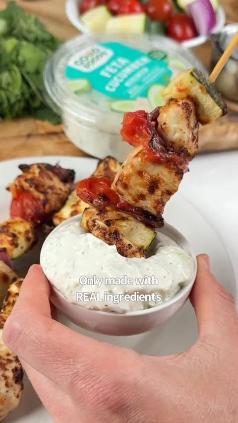 Instagram post by @ketosnackz for Good Foods. Caption reads: [...] eat these Italian Chicken Skewers with....