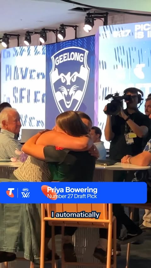 Instagram post by @catswomens for Telstra. Caption reads: [...] to the Geelong Football Club! 🏉 

@telstra.