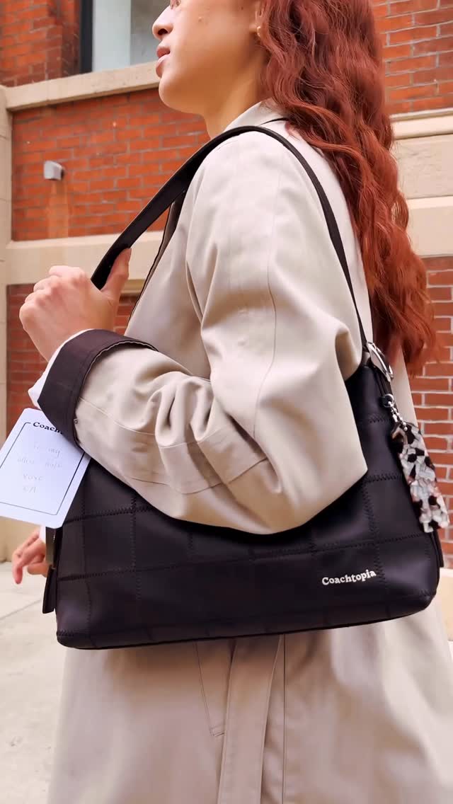 Instagram post by @kristinamichelleang for Coach. Caption reads: make it matter with @coachtopia 🎁🎄🍾 
 
gifting....