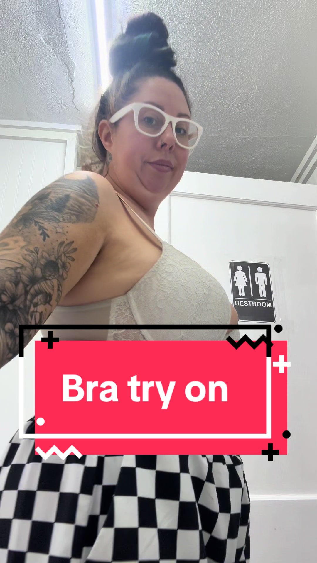 TikTok post by @makeupandstuff.brianna for Comfelie. Caption reads: Trying on my new bra from @Comfelie_US....