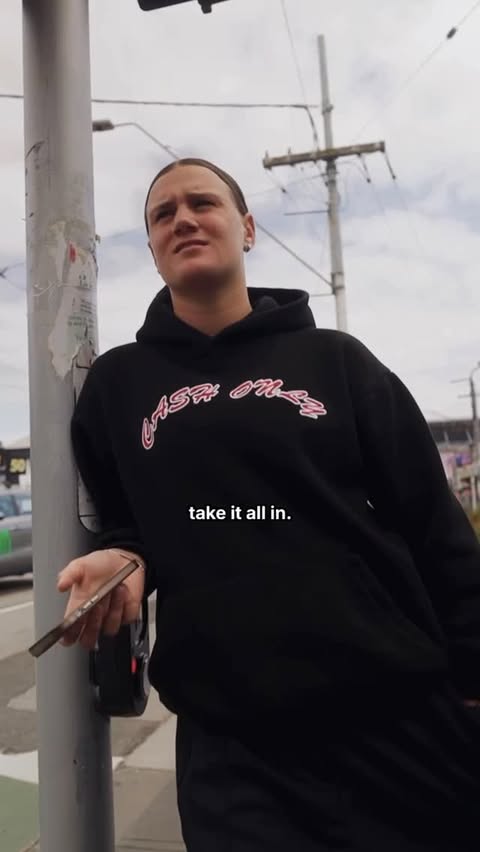 Instagram post by @aflwomens for Telstra. Caption reads: [...] Olivia Wolmarans ahead of tonight’s @telstra....