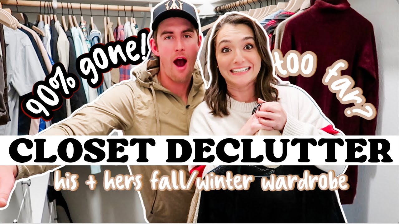 YouTube post by @NatalieBennett for Pashion Footwear. Caption reads: EXTREME Closet Declutter + Organization w/ hubby!....