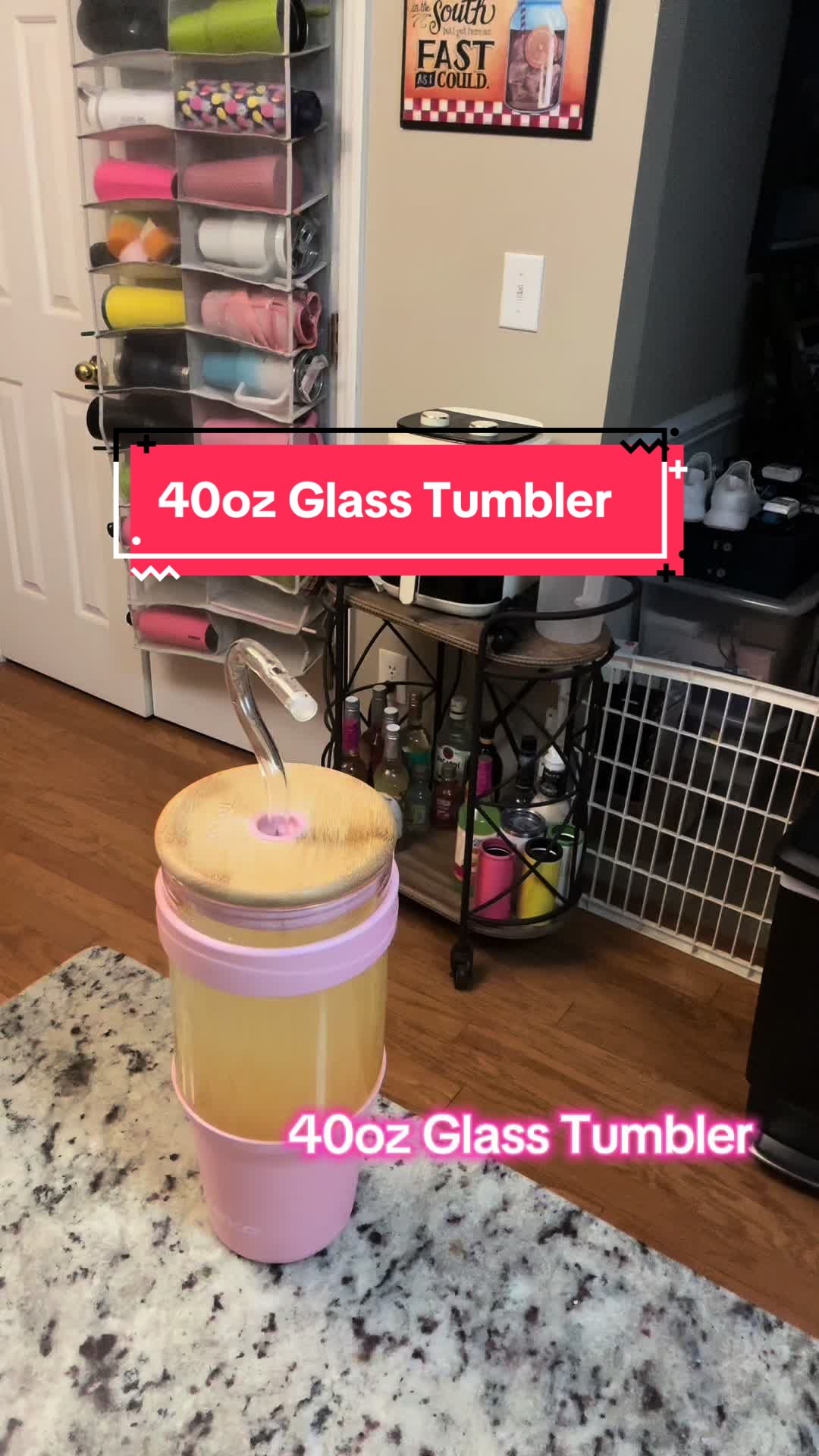 TikTok post by @carol_ubertacciohathaway for Tronco. Caption reads: [...] #glassware #drinkingcup #musthave....