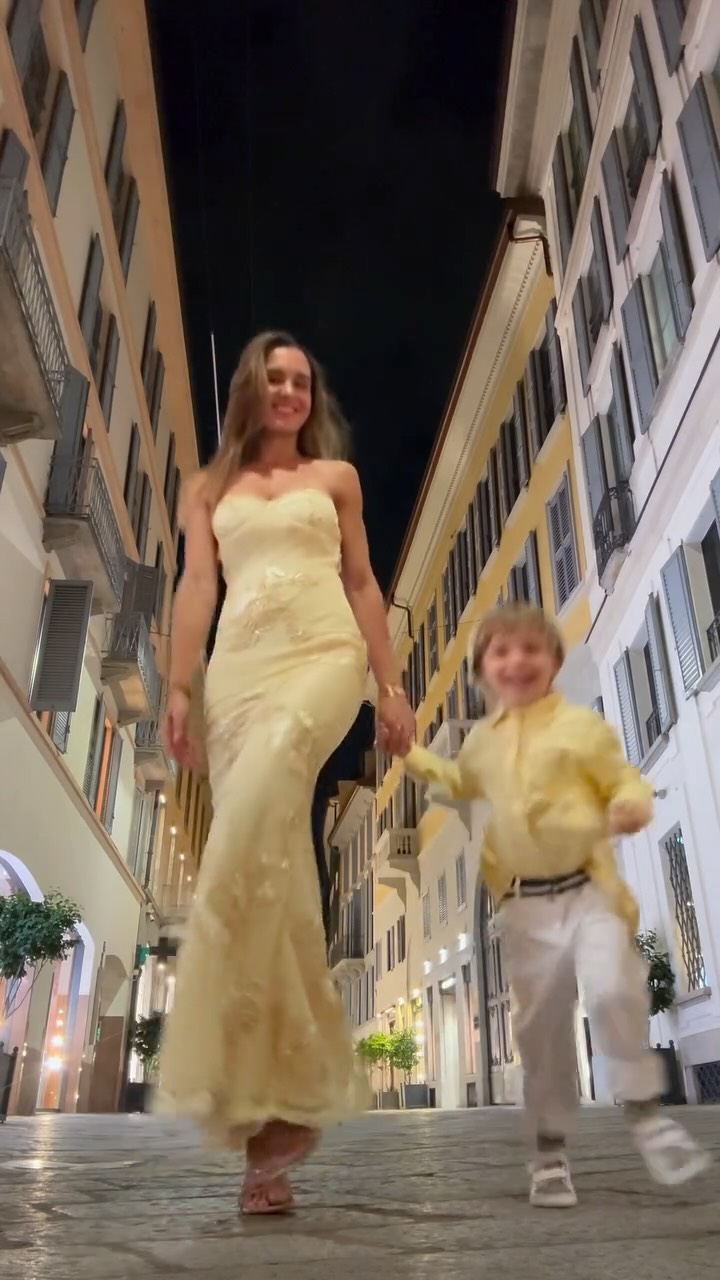 Instagram post by @kseniaprix for BABYBOO FASHION. Caption reads: [...] be always my best-dressed date 💛💛....