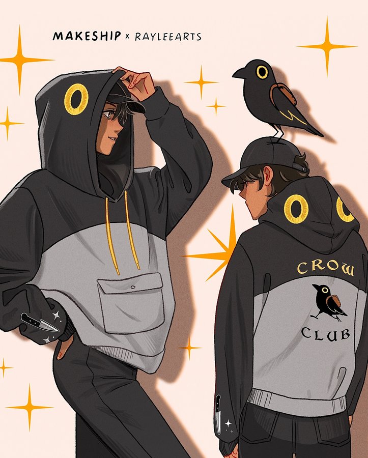 Instagram post by @rayleearts for Makeship. Caption reads: OH GOD THEY SKINNED MY BOY

I made a hoodie!! It....