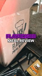 Instagram post by @nickmcelhinny for Flavor God. Caption reads: NEW @flavorgod meal prep review 🔥

📍 SMOKIN HOT....