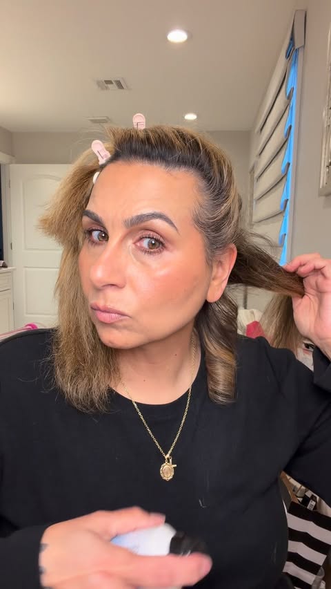 Instagram post by @cakebosslisa4811 for SexyHair. Caption reads: Best blowout using my @dysonbeauty Airwrap! In so....