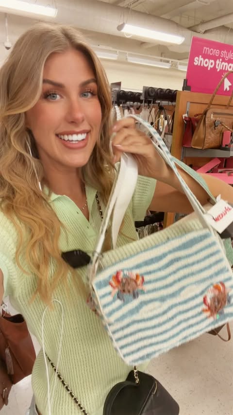 Instagram post by an influencer for TJ Maxx. Caption reads: summer shopping at @TJMaxx truly feels like a....