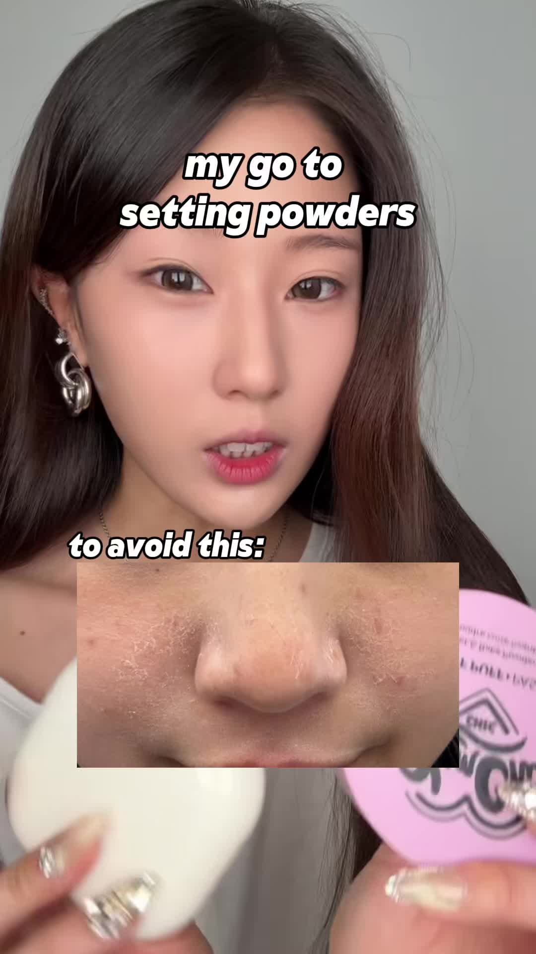 TikTok post by an influencer for Laneige. Caption reads: [...] powders for my dry skin! @laneige_us....