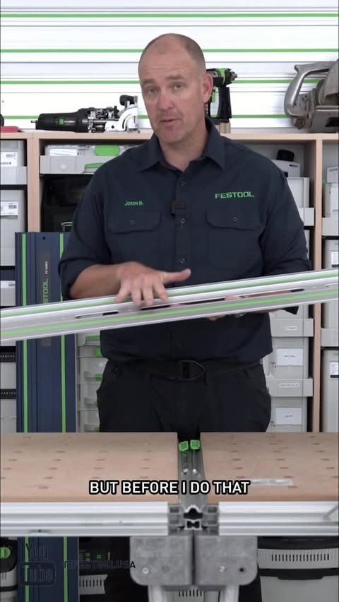 Instagram post by @bentswoodworking for Festool USA. Caption reads: An All new Basics with @bentswoodworking is live....
